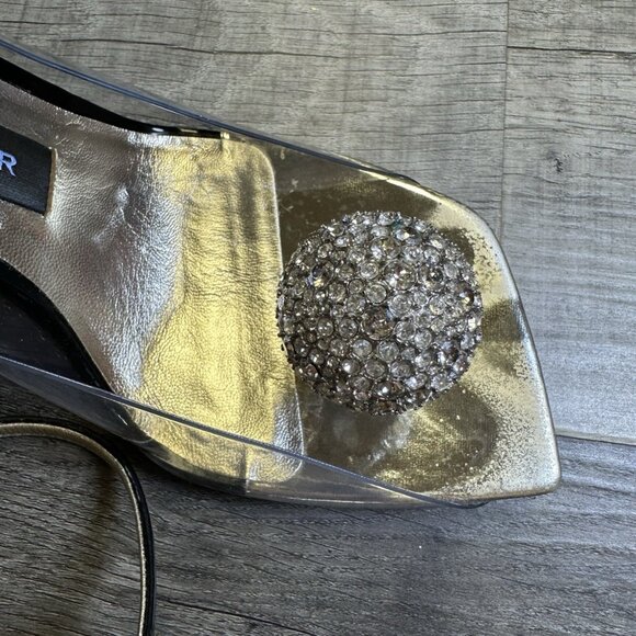 Jimmy Choo x Mugler Crystal Ball Ankle Strap Heels – Clear PVC / Rhinestone - Picture 7 of 9